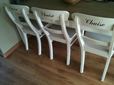 Chaise stickers
