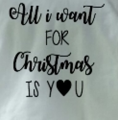 Kerststicker  All I want for christmas is you kan met naam 