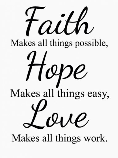 Sticker Faith Hope Love