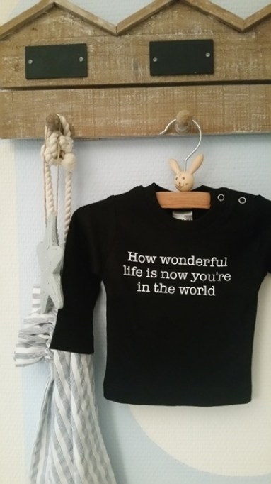 Shirtje How wonderful life is now you’re in the world