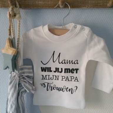  Shirtje Mama wil jij met mijn papa trouwen?