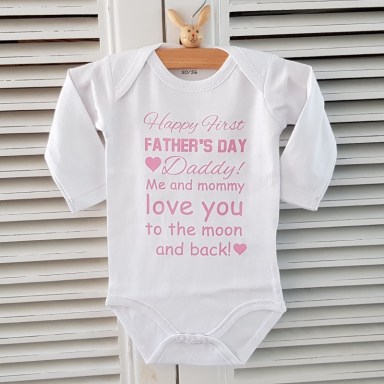 Romper tekst vaderdag Happy first father's day