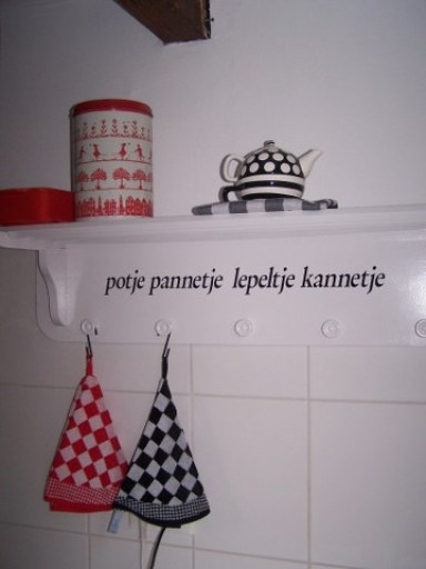 Keuken sticker muur