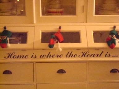 Home is where  the Heart is muursticker