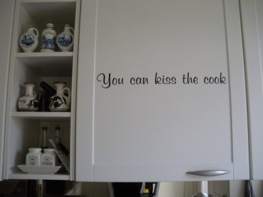 Keukensticker You can kiss the Cook kus de chef