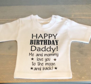 Shirtje Happy Birthday Uncle kan met naam
