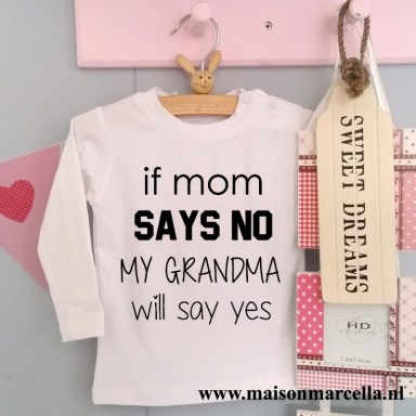 Shirtje If mom says no my grandma will say yes
