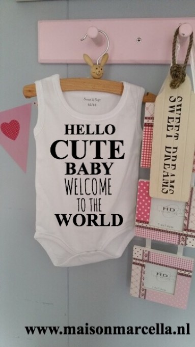 Romper hello cute baby welcome to the world 