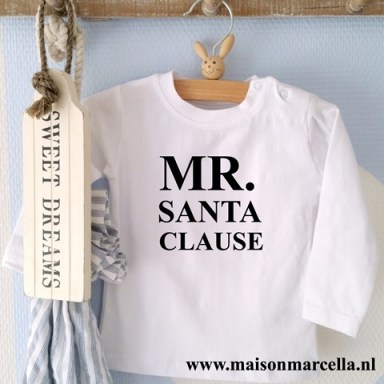 Shirtje Mr Santa Clause of met naam