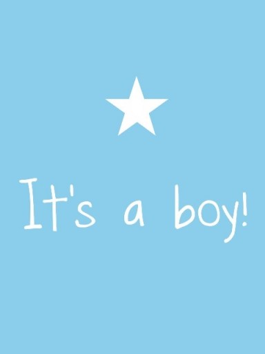Geboortesticker It's a Boy blauw
