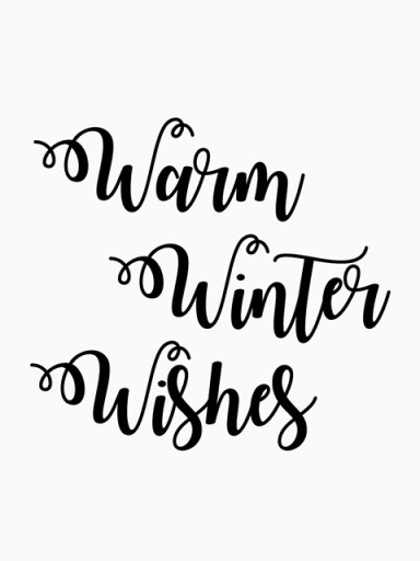Warm winter wishes sticker